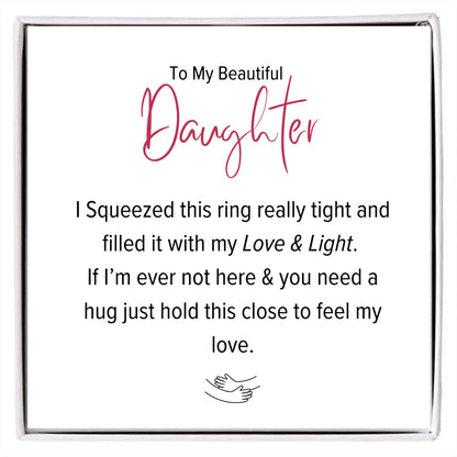 [BOGO FREE] HUG RING S925 - My Daughter, Love & Light