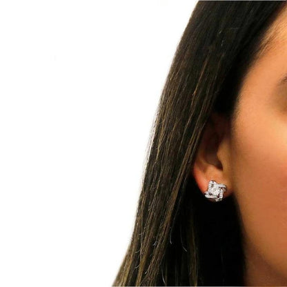 LOVE KNOT CRYSTAL STUD EARRINGS