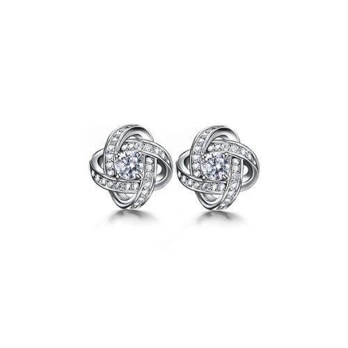 [BOGO FREE] LOVE KNOT CRYSTAL STUD EARRINGS