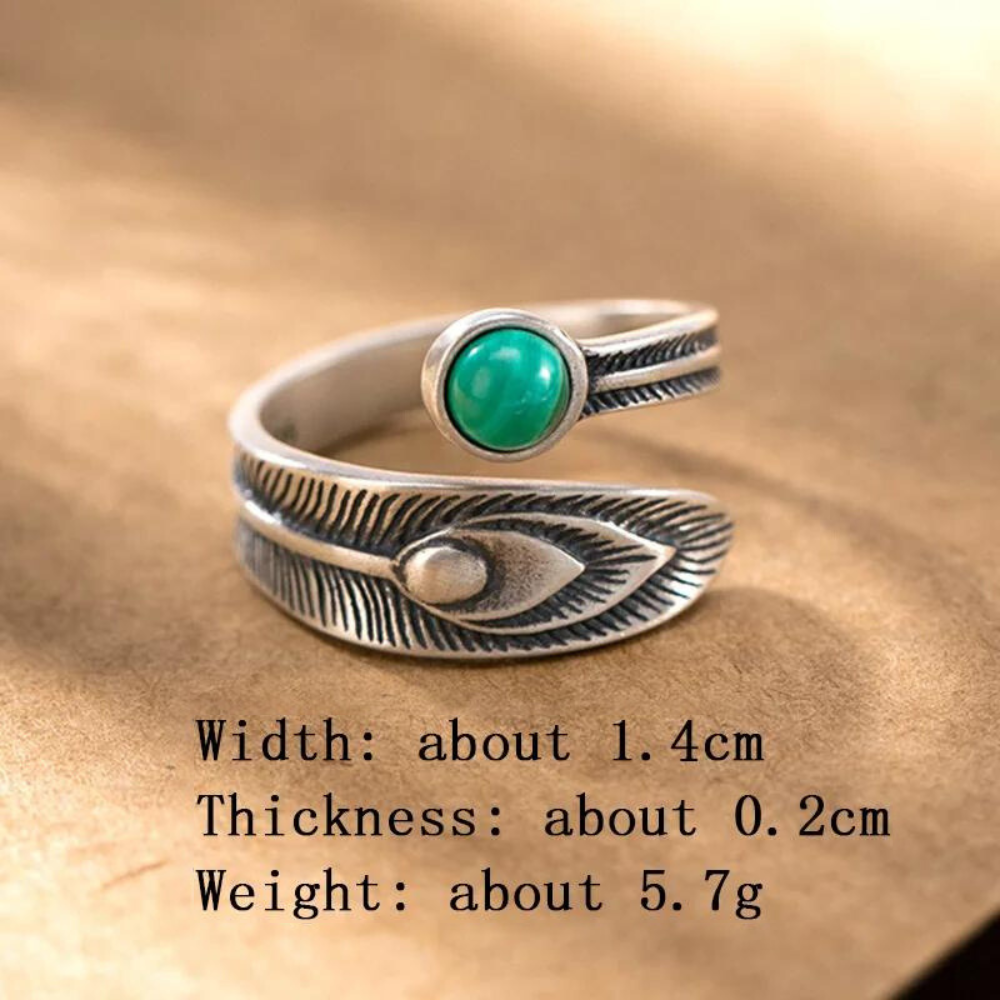 [BOGO FREE] To My Daughter - MALACHITE OPEN RING S925