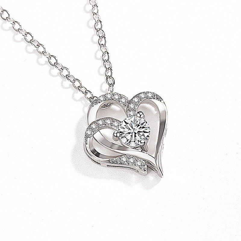 HEART CRYSTAL PENDANT NECKLACE