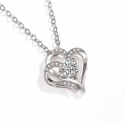 HEART CRYSTAL PENDANT NECKLACE