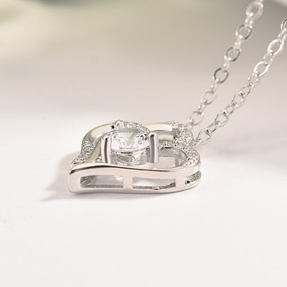 HEART CRYSTAL PENDANT NECKLACE