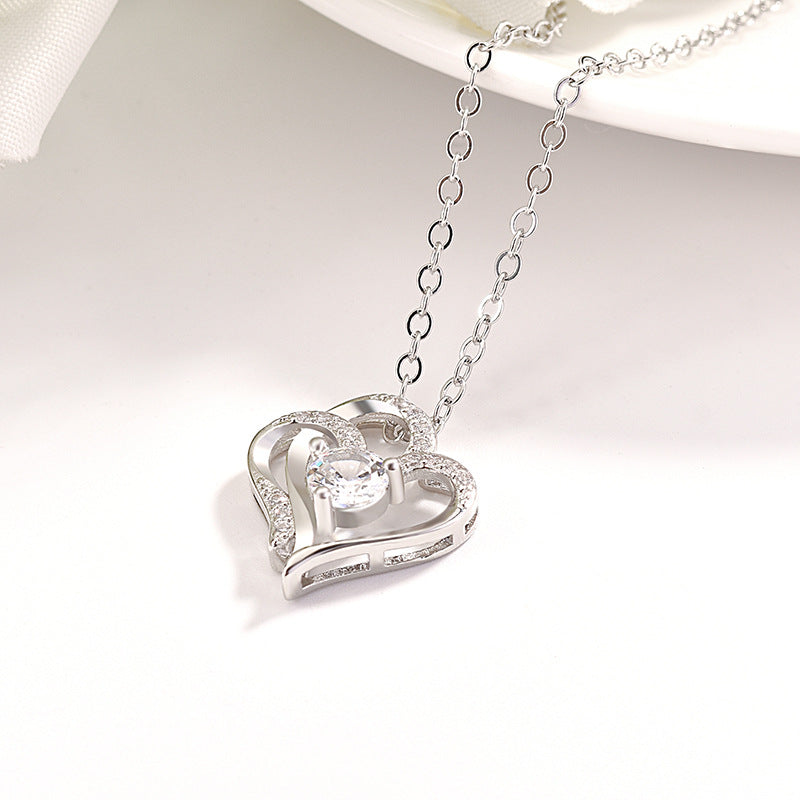 HEART CRYSTAL PENDANT NECKLACE