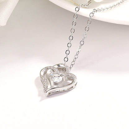 HEART CRYSTAL PENDANT NECKLACE