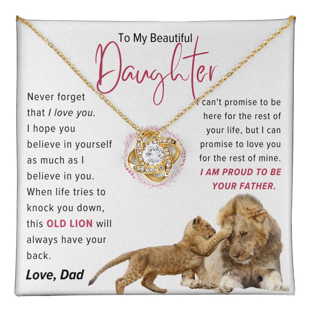 [BOGO FREE] LOVE KNOT NECKLACE - Daughter Proud Of You